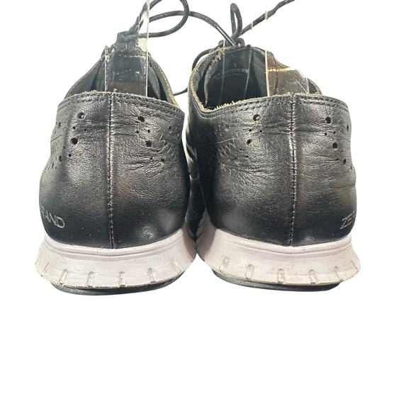 Cole Haan Black Leather Wingtip Oxford Sneakers - Size 8.5 - Picture 5 of 9